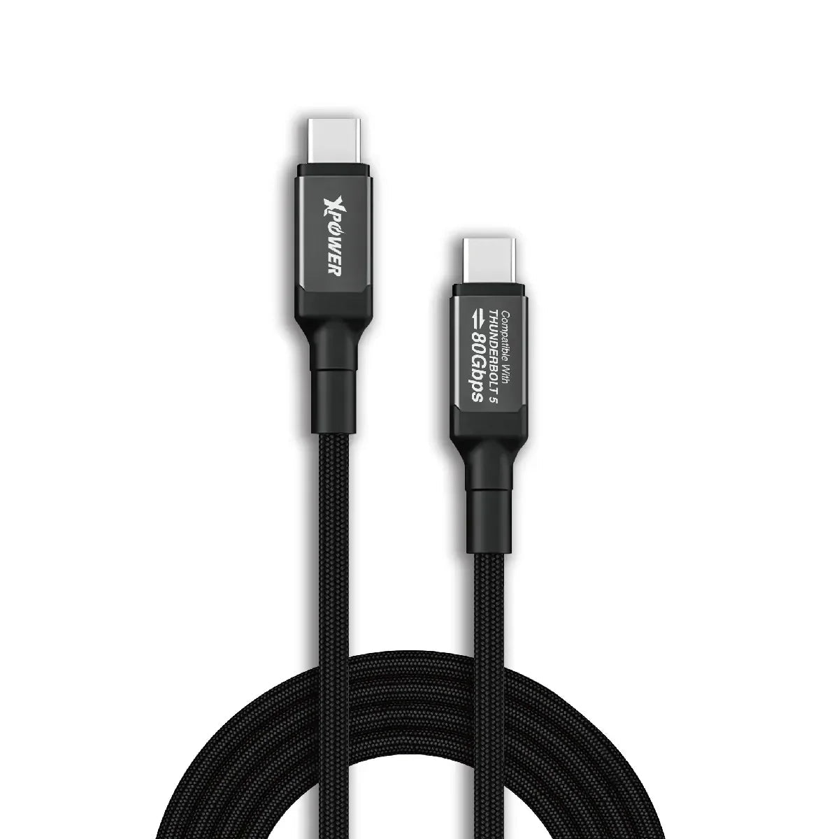 XPower 240W Thunderbolt Type-C to Type-C 1.2M Cable - Grey