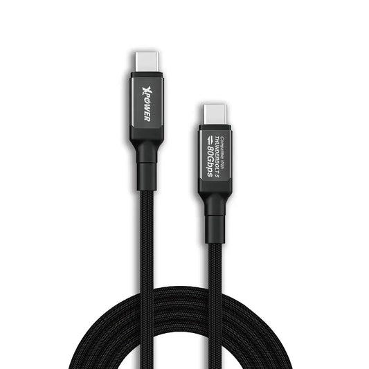 XPower 240W Thunderbolt Type-C to Type-C 1.2M Cable - Grey