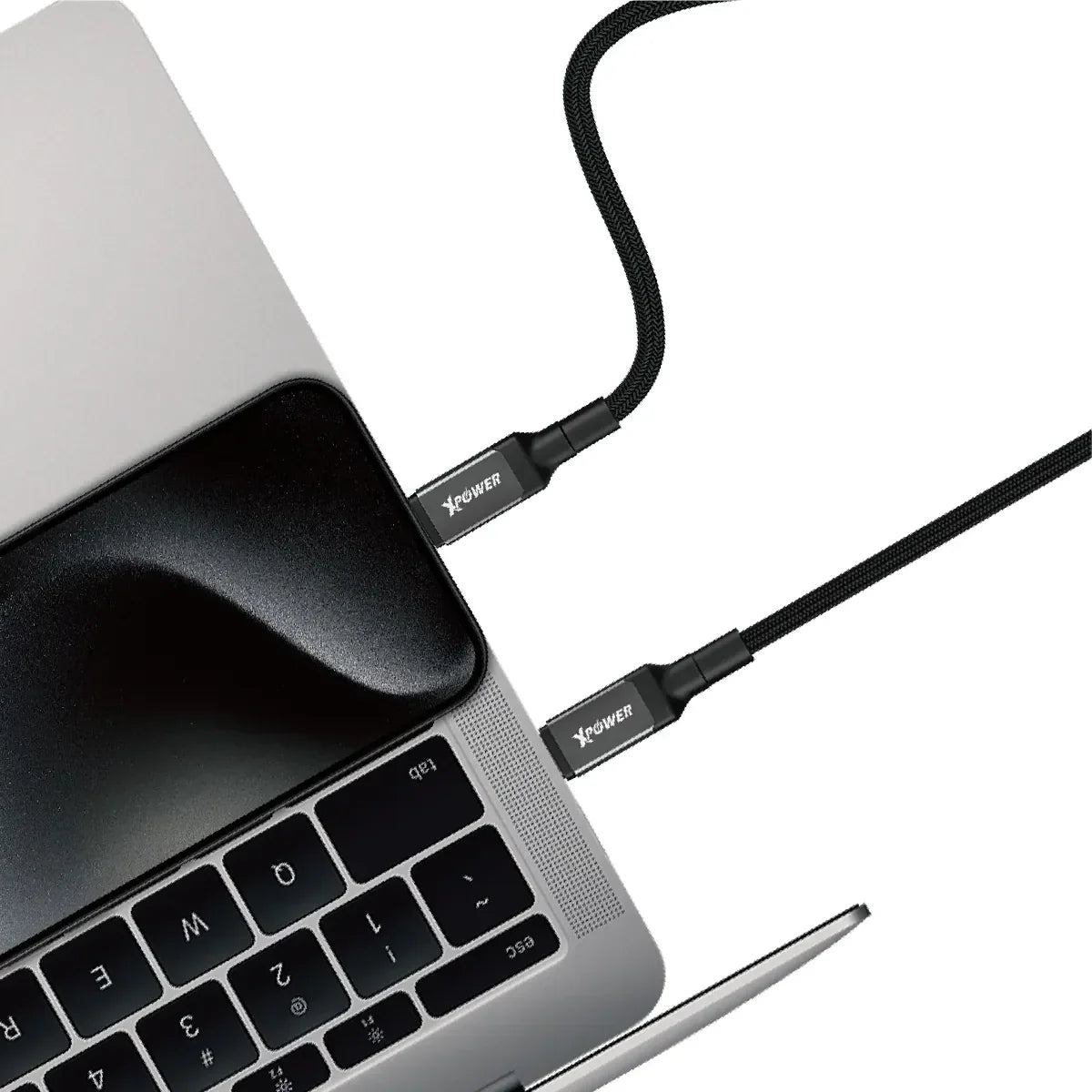 XPower 240W Thunderbolt Type-C to Type-C 1.2M Cable - Grey