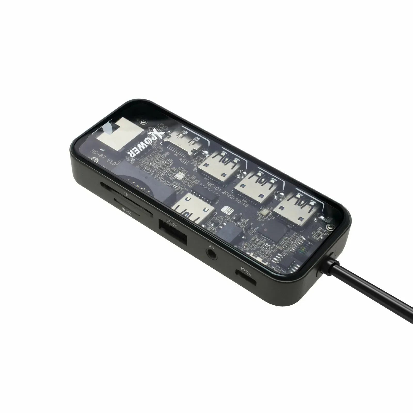 XPower HI10 10 In 1 92W PD Type-C Hub - Grey