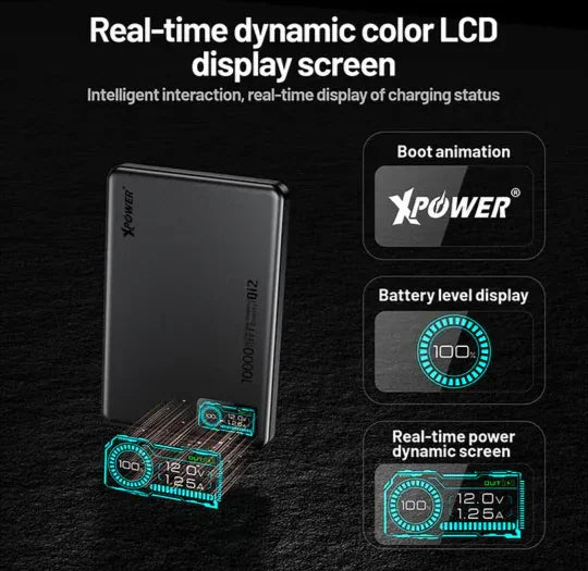 XPower 5000mAh Magsafe Power Bank with LED Display - Blue