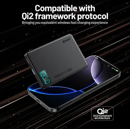 XPower 5000mAh Magsafe Power Bank with LED Display - Purple