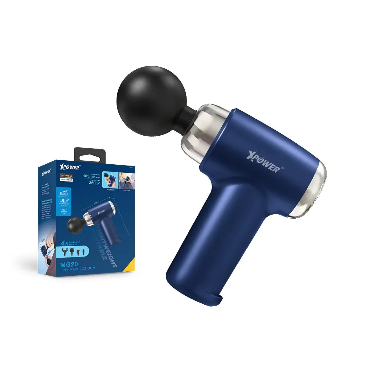 XPower MG20 Tiny Massager - Blue