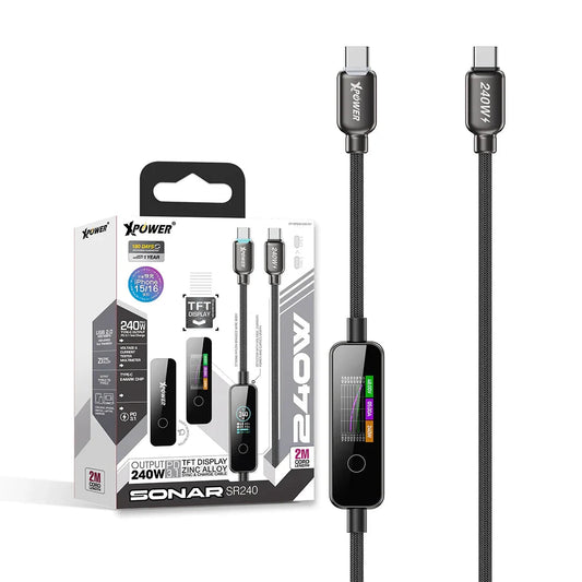 XPower 240W Type-C to Type-C 2M Display Cable SR240 - Grey