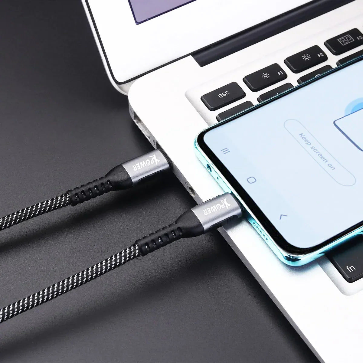 XPower 100W Type-C to Type-C 2M Cable - Grey