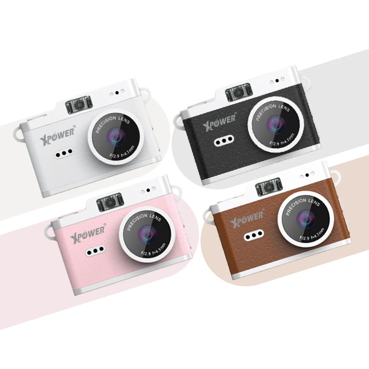 Xpower Mini Digital Camera with Display, White
