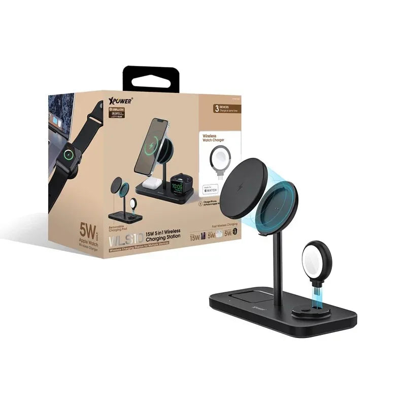 XPower 15W Magsafe Charging Station - Black