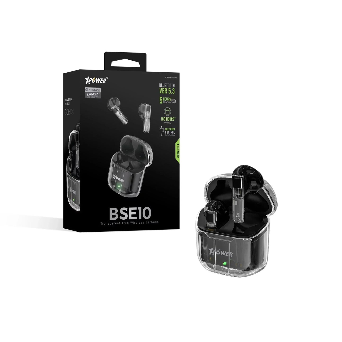 XPower BSE10 True Wireless Bluetooth Earbuds - Black