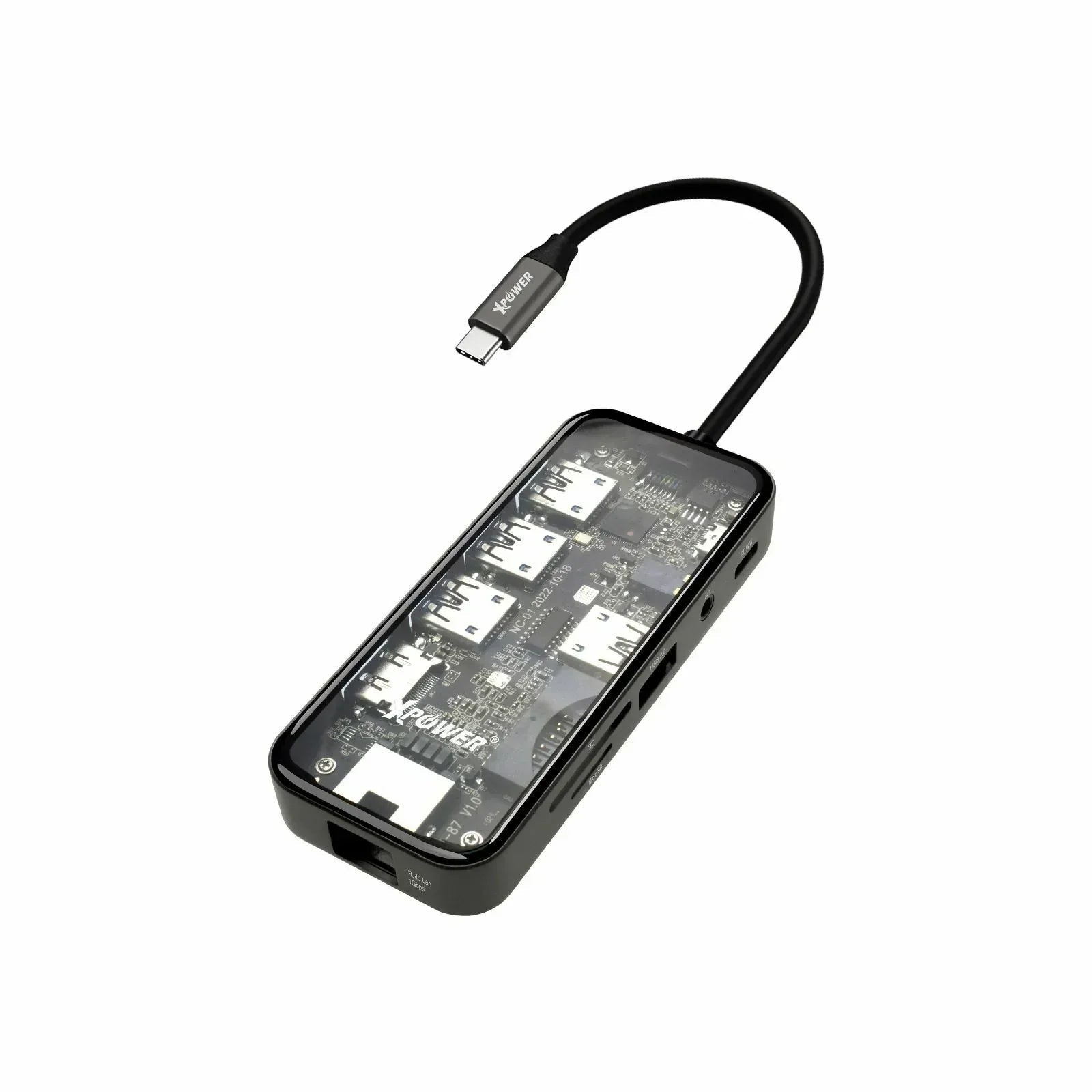 XPower HI10 10 In 1 92W PD Type-C Hub - Grey