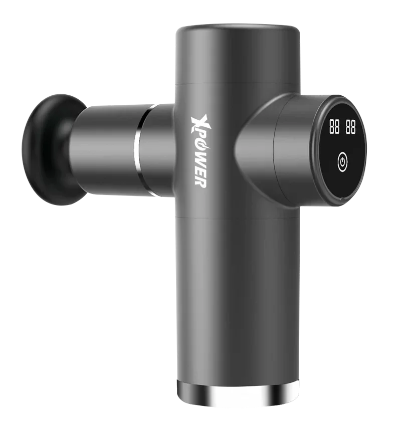 XPower MG4 Mini Massager With 4 Massage Head - Grey