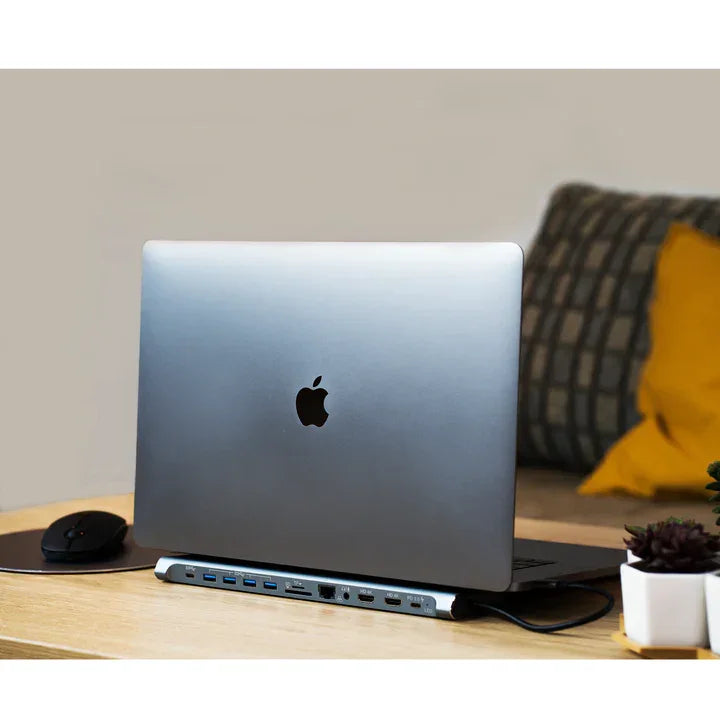XtremeMac Type-C 12 In 1 Docking Hub Station - Silver