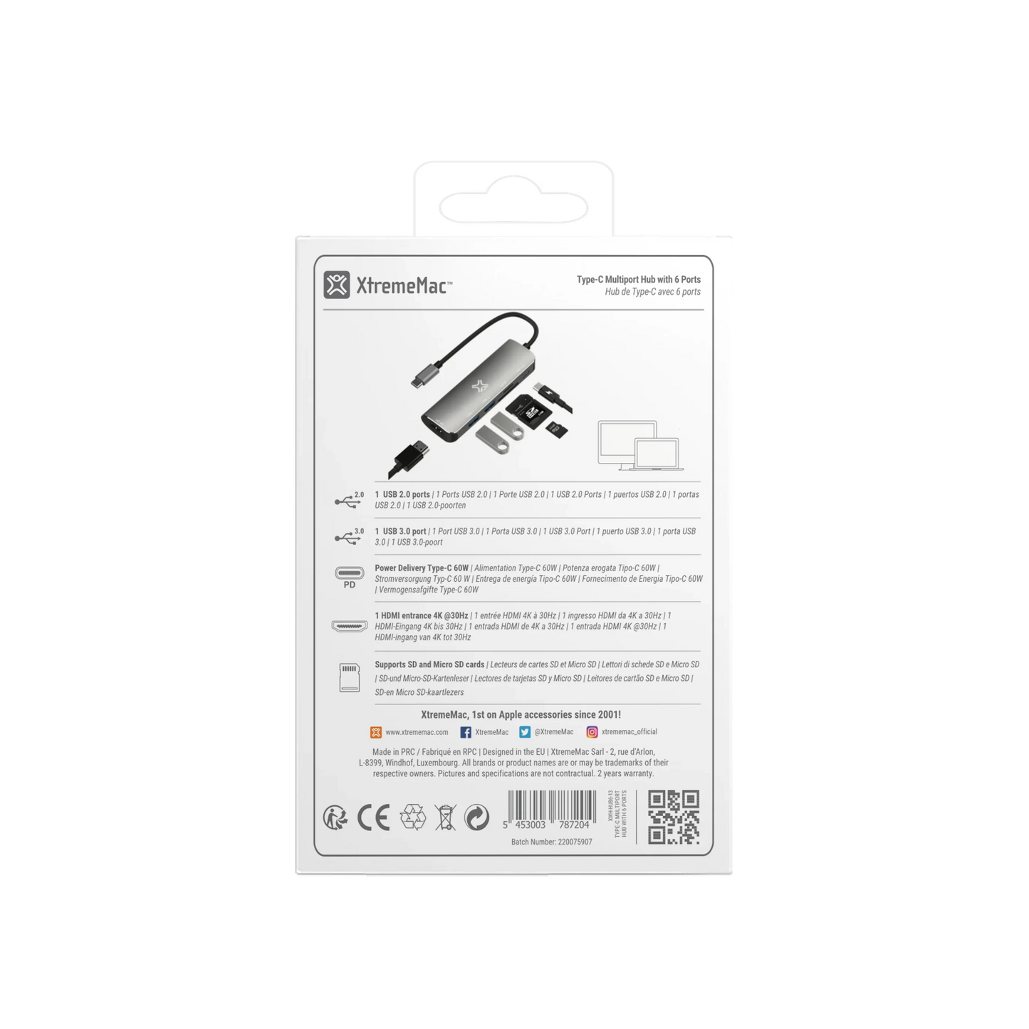 XtremeMac Type-C 6 In 1 Hub