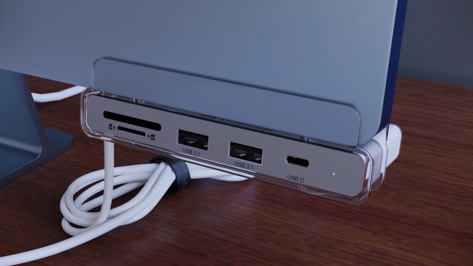 XtremeMac Type-C 6 In 1 Hub With Hanging Stand For iMac