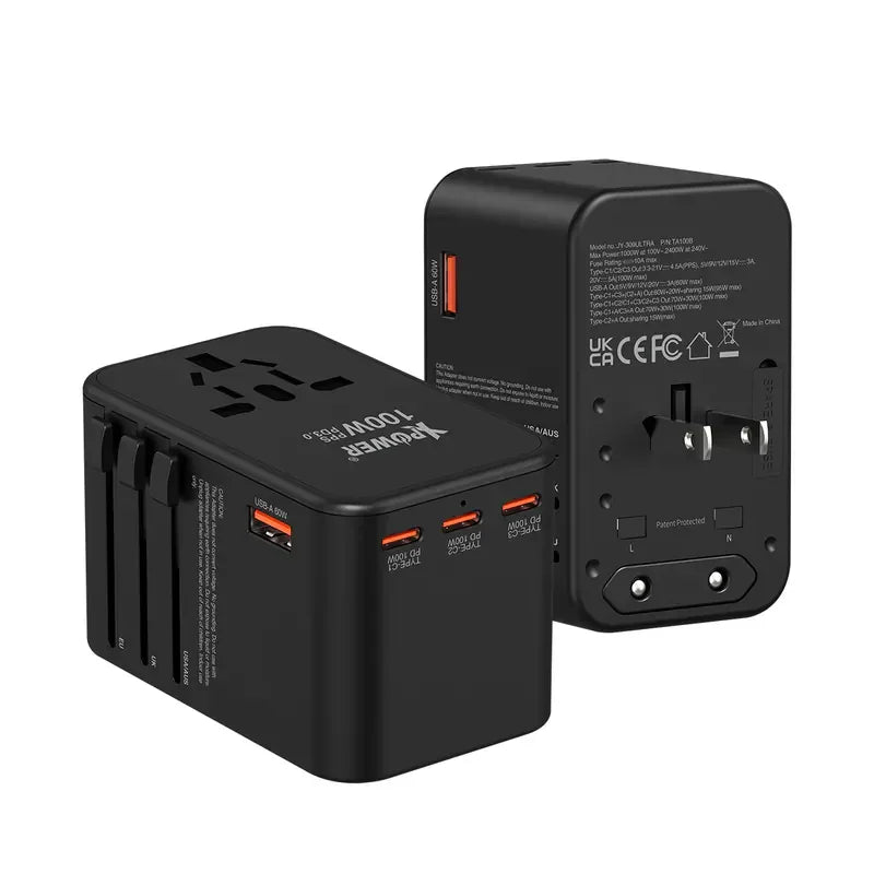 Xpower 100W Gan 5 Output Travel Adapter - Black