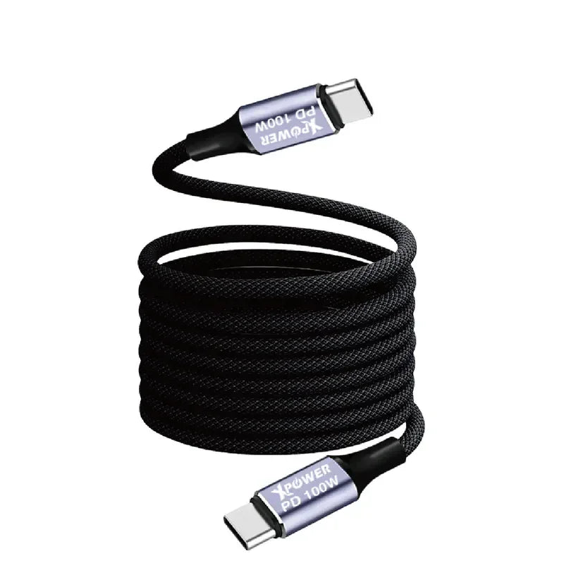 Xpower 100W Type C To C Magnetic 1M Cable - Gray