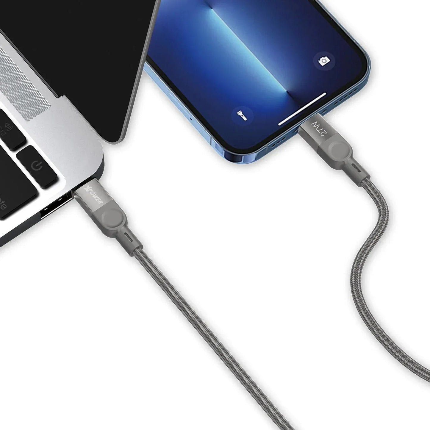 Xpower 27W Type-C To Lightning Magnetic 1M Cable - Titanium