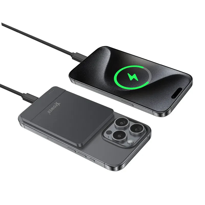 Xpower 5000mah 20w 2in1 Wireless Ultra Thin Power Bank - Grey