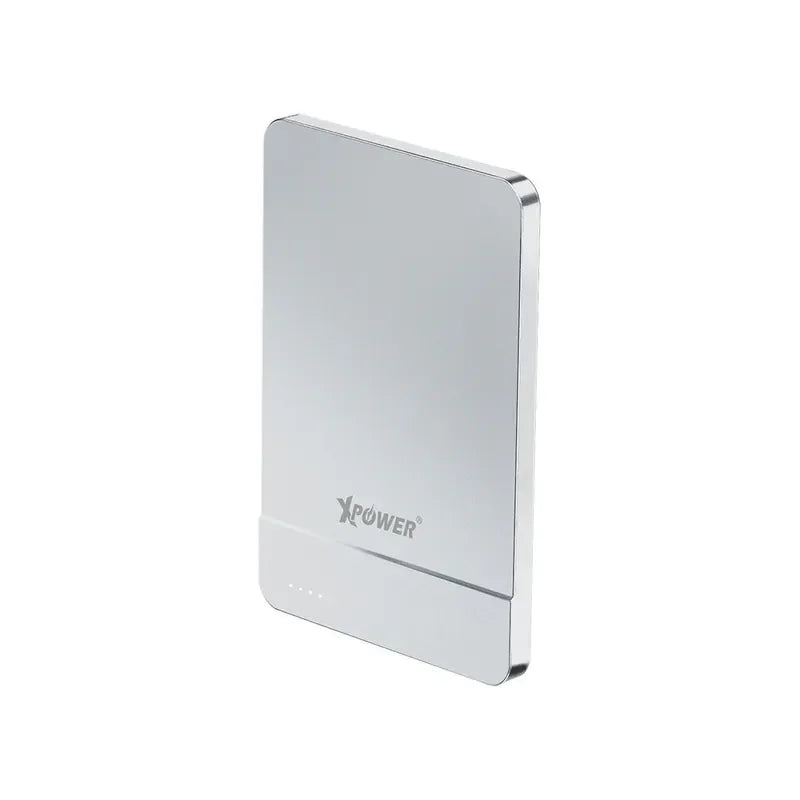 Xpower 5000mah 20w 2in1 Wireless Ultra Thin Power Bank - Silver