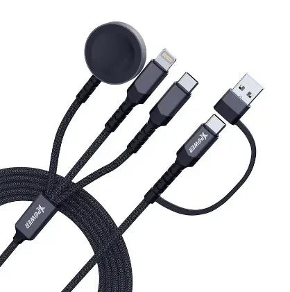 Xpower 60W 6in1 Cable For Phone & Watch - Black