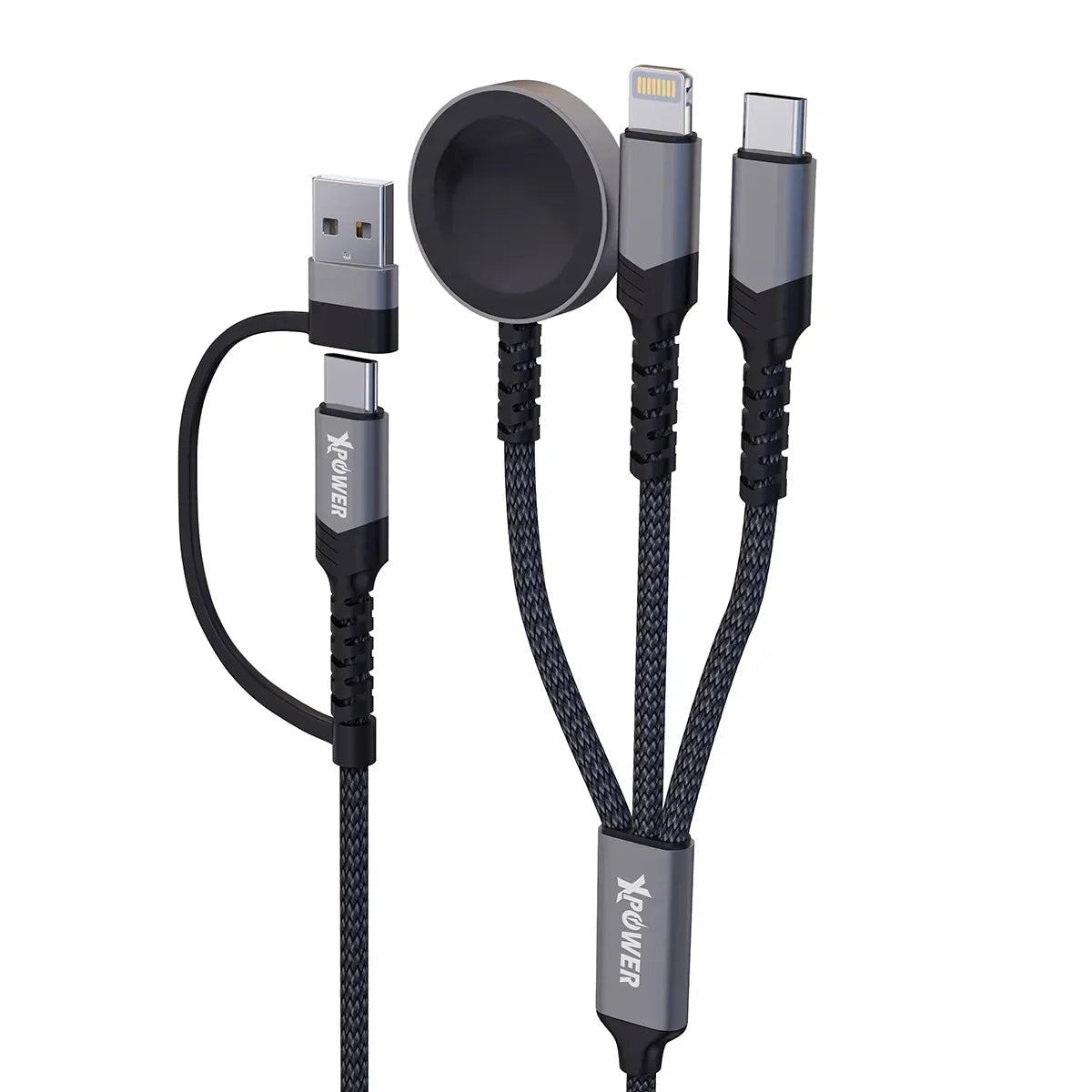 Xpower 60W 6in1 Cable For Phone & Watch - Black