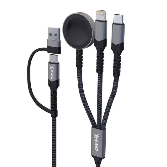 Xpower 60W 6in1 Cable For Phone & Watch - Black