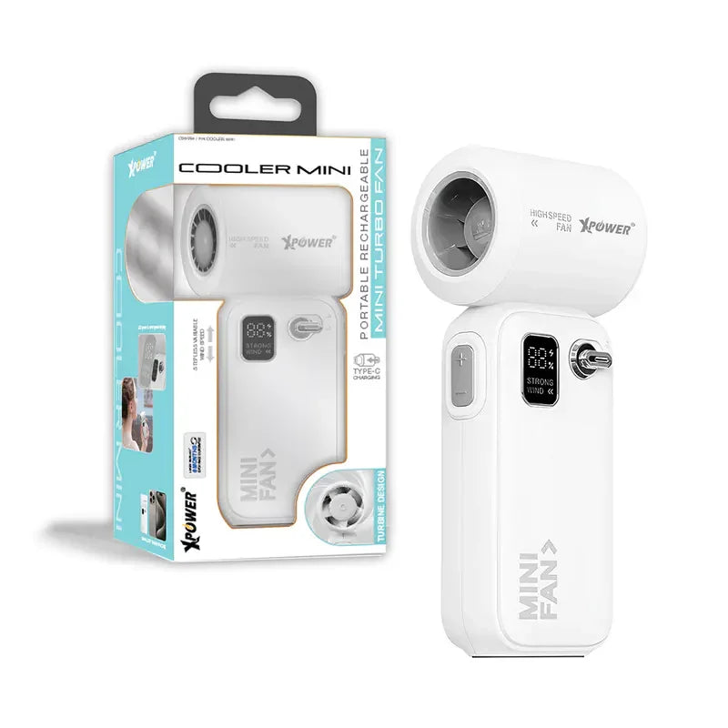 Xpower Cooler Mini Turbo Fan - White Gray