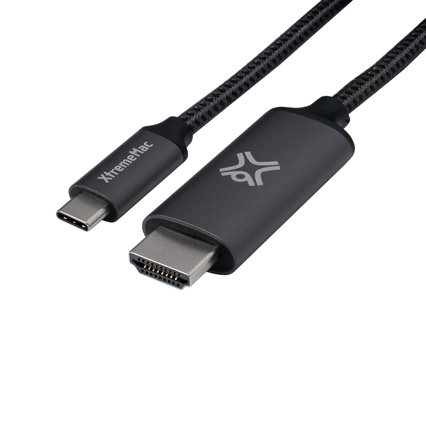 XtremeMac Type-C To HDMI Nylon Braided Cable 2M - Space Grey