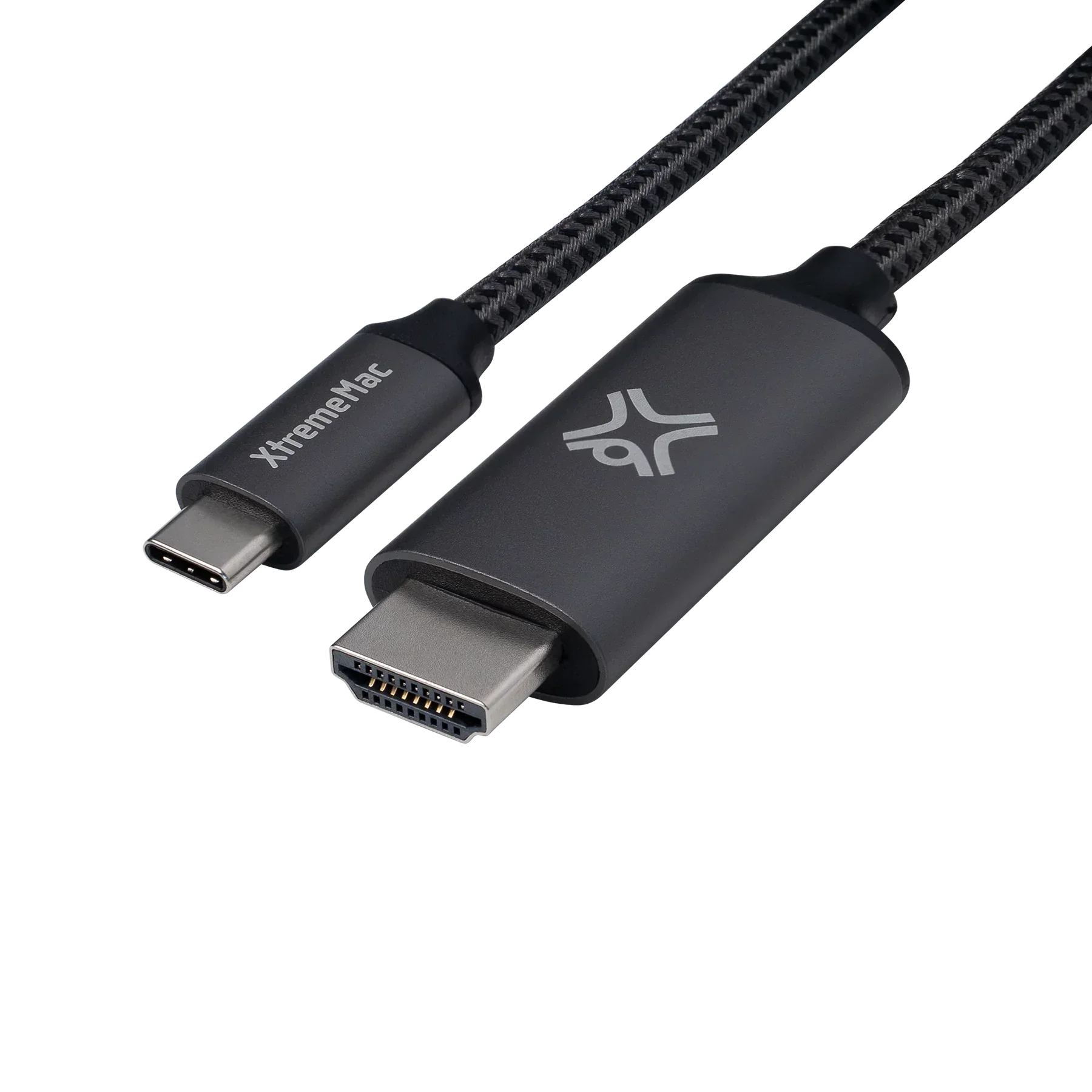 XtremeMac Type-C To HDMI Nylon Braided Cable 2M - Space Grey
