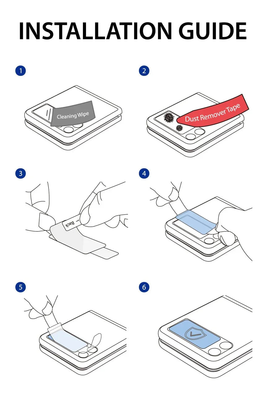 Samsung Z Flip 3, Araree Sub Core Front Screen Glass - Clear