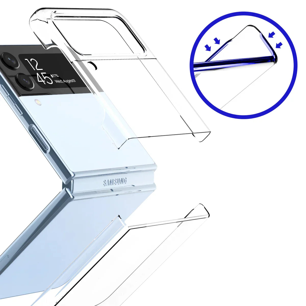 Samsung Z Flip 4, Araree Nukin Slim Case - Clear