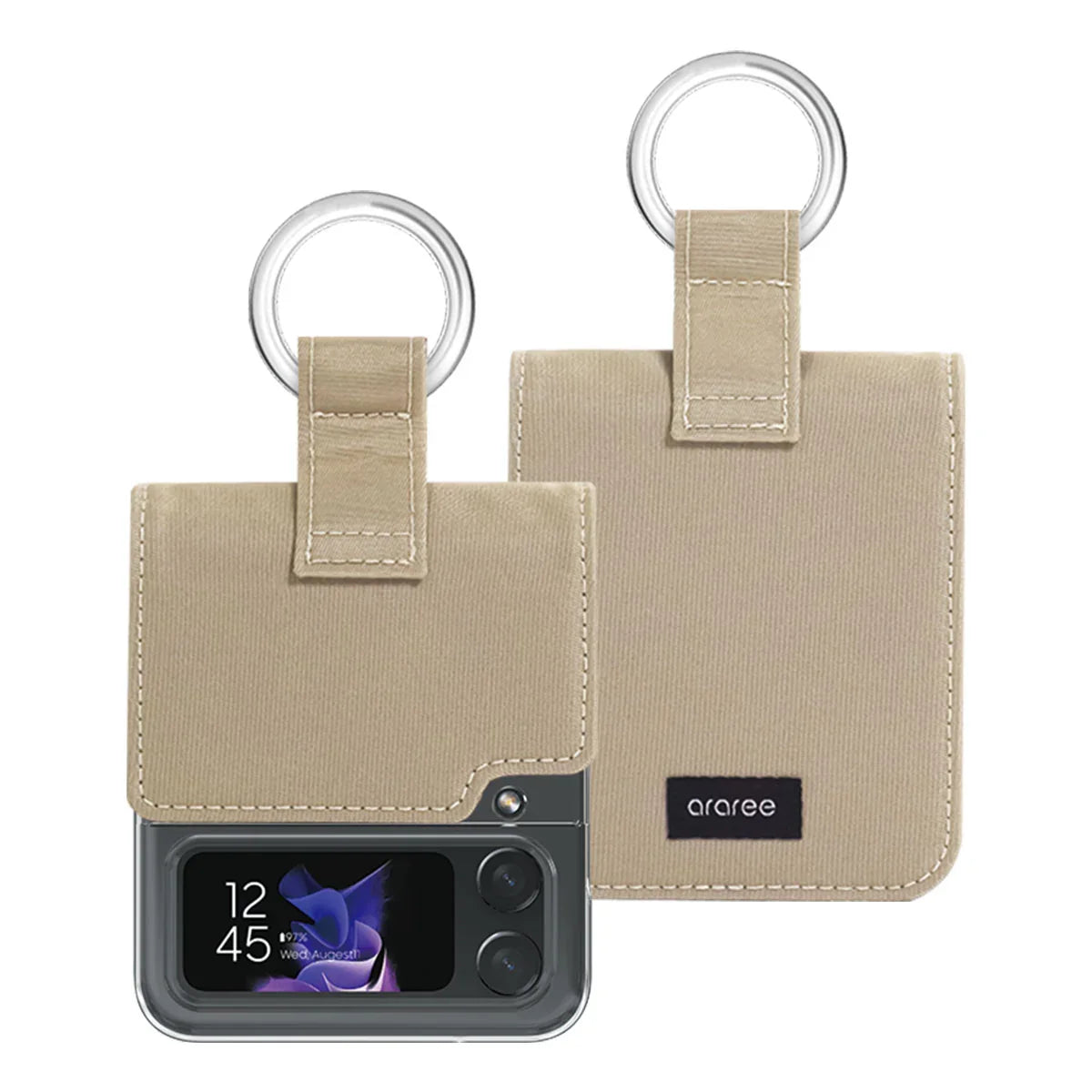 Araree Ring Diary Case For Z FliP 4 - Beige