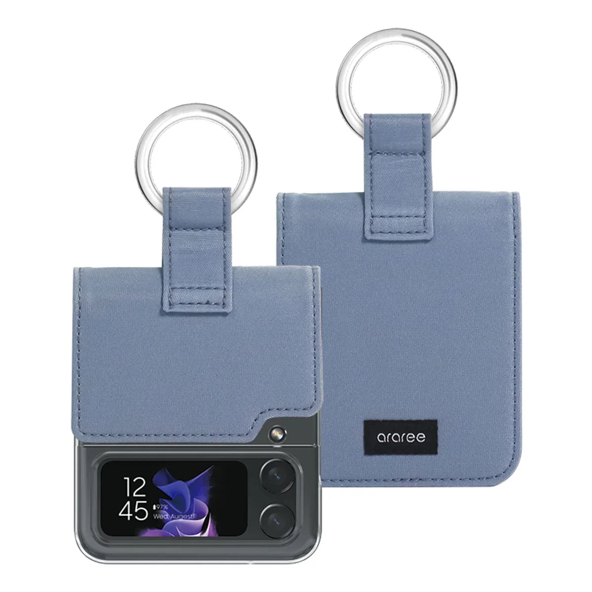 Araree Ring Diary Case For Z FliP 4 - Sky Blue