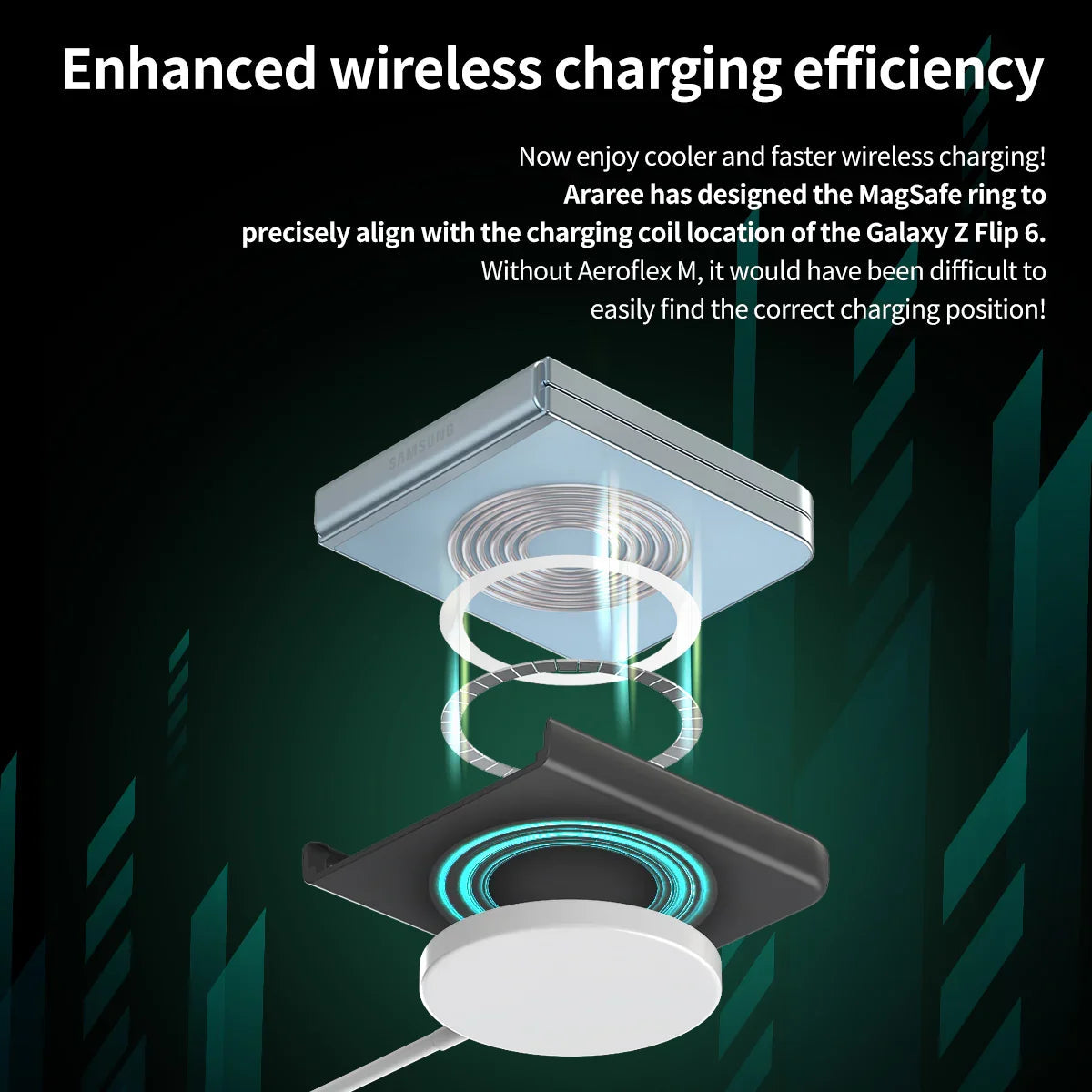 Araree Samsung Z Flip 6 Aero Flex Magsafe Case - Black