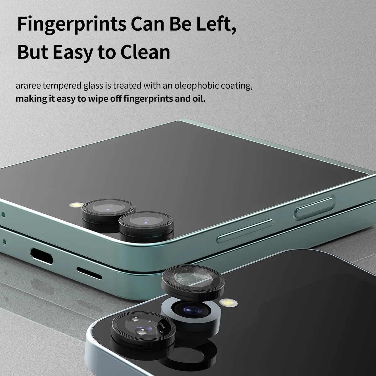 Araree Samsung Z Flip 6 Core Camera Glass With Metal Ring - Clear