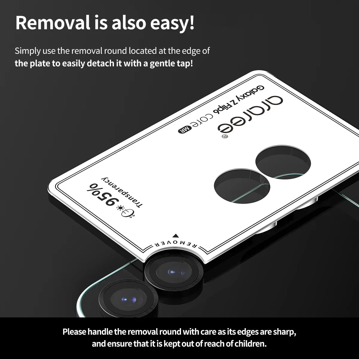 Araree Samsung Z Flip 6 Core Camera Glass With Metal Ring - Clear