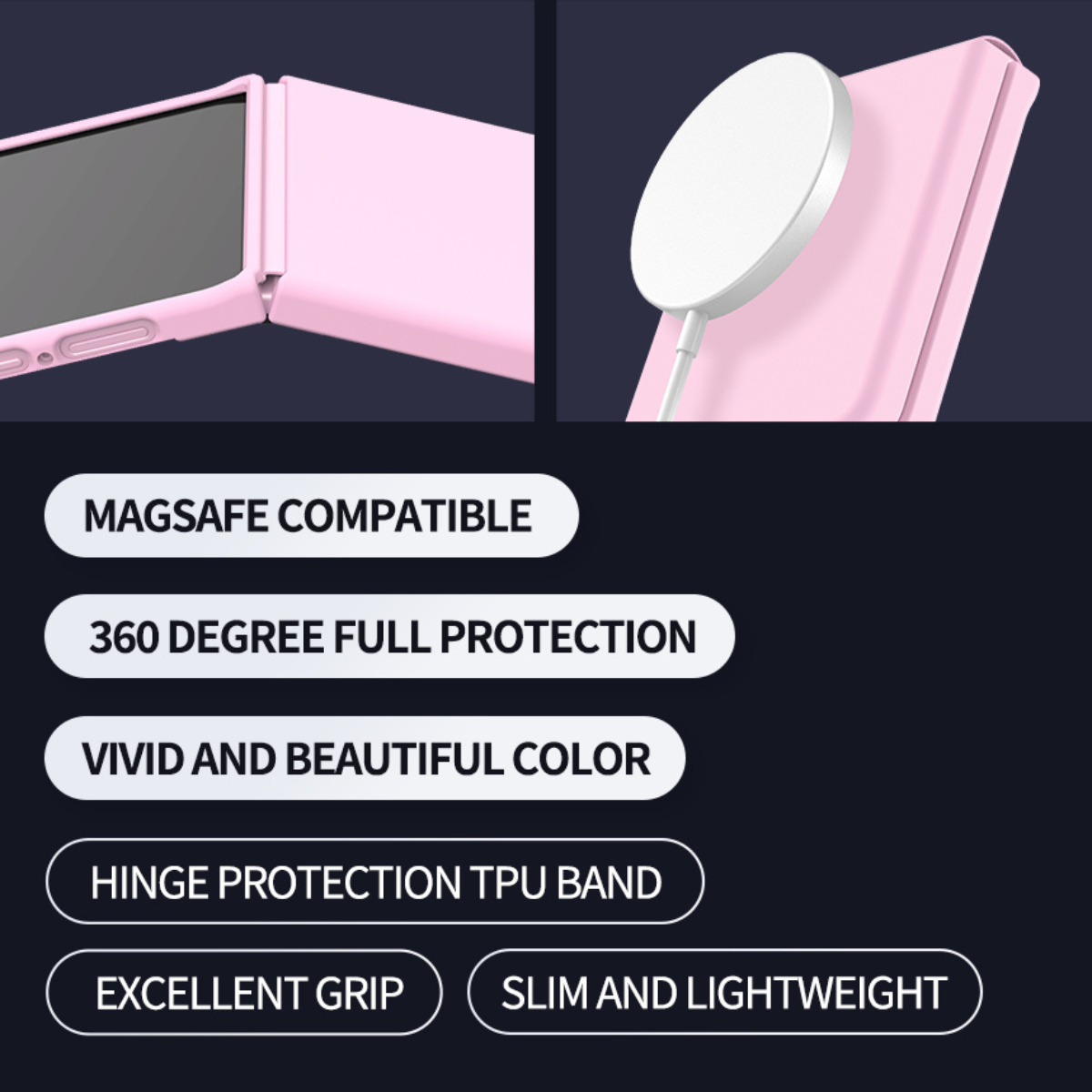 Samsung Z Flip8, Araree Aero Flex Magsafe Cover, Pink
