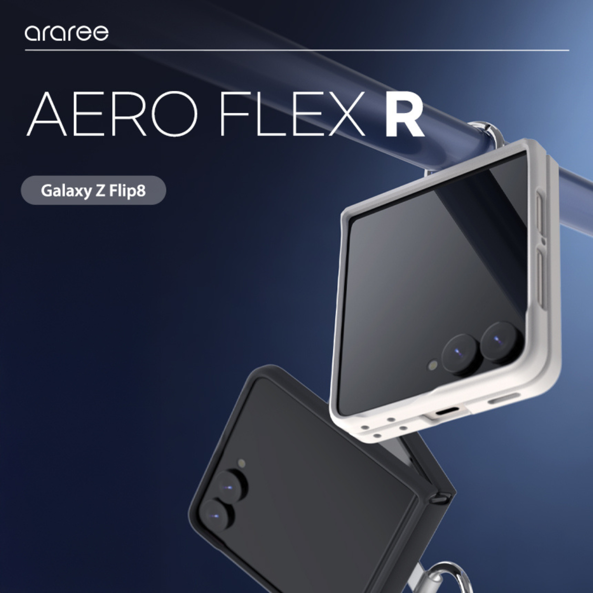 Samsung Z Flip8, Araree Aero Flex Ring Cover, Black