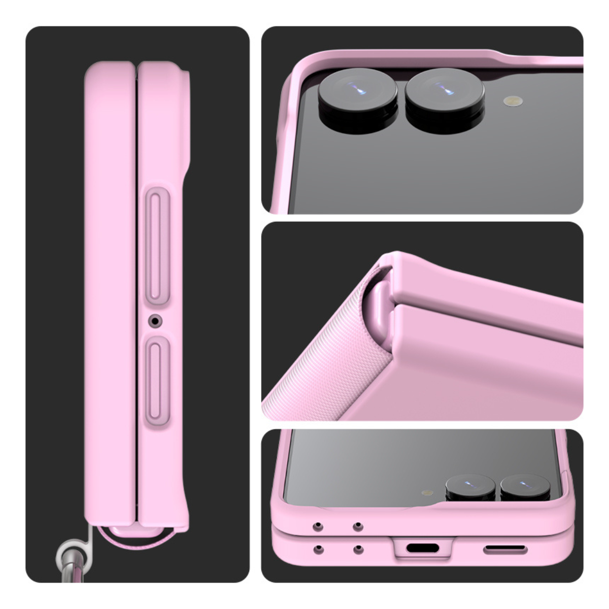 Samsung Z Flip8, Araree Aero Flex Ring Cover, Pink