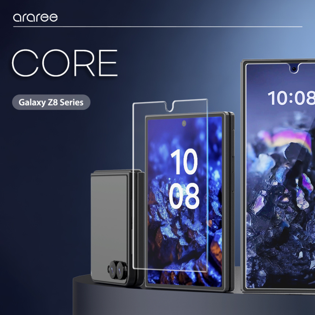Samsung Z Flip8, Araree Core Glass, Clear (2Pcs)