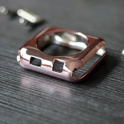 Apple Watch 44/45mm Itskins Spectrum Metal Cover - Rose Gold + Clear 2 Pcs