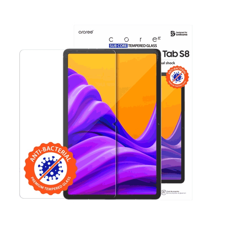 Samsung Tab S9/S8/S7, Araree Sub Core Glass - Clear