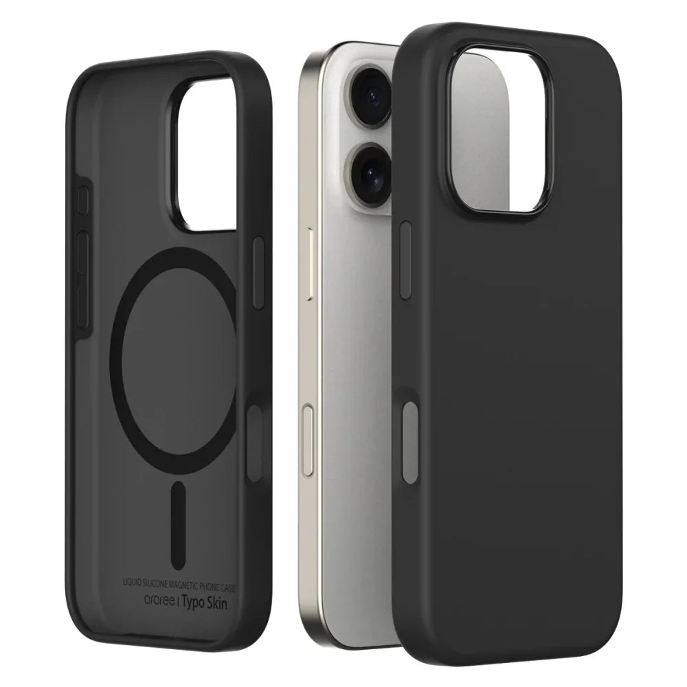 iPhone 16 Pro Max Araree Typo Skin Cover - Black