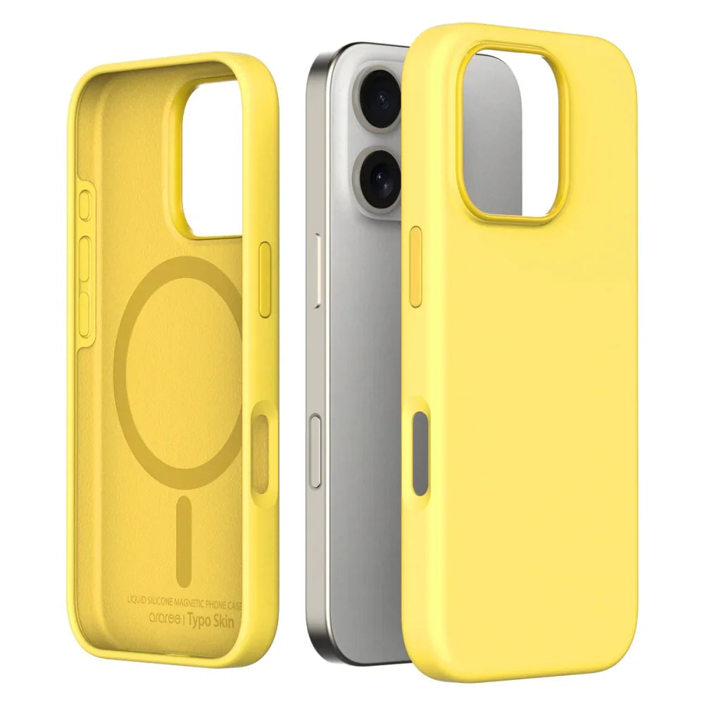 iPhone 16 Pro Max Araree Typo Skin Cover - Yellow