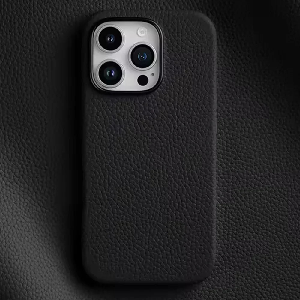 iPhone 16 Pro Max Melkco Origin Paris Premium Leather Magsafe Cover - Black