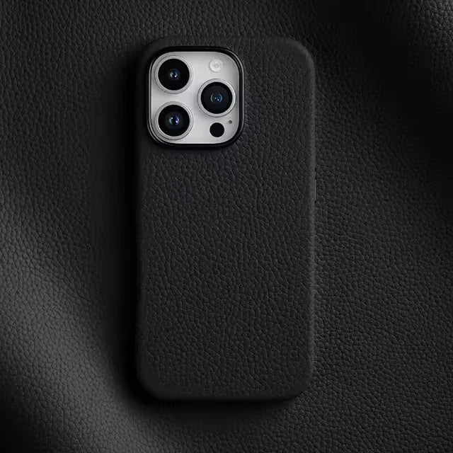 iPhone 16 Pro Melkco Origin Paris Premium Leather Magsafe Cover - Black