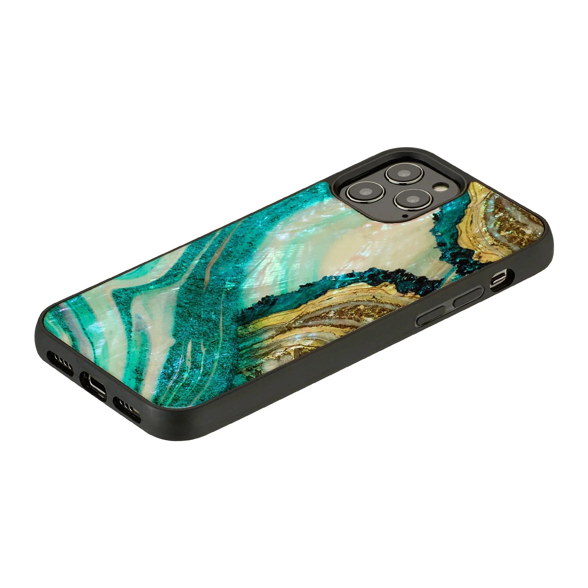iPhone 12 Pro Max Ikins Case - Aqua Agate