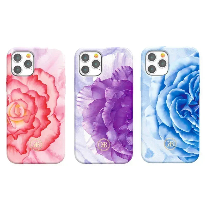 iPhone 12 Pro Max Kingxbar Peony Flower Case - Purple