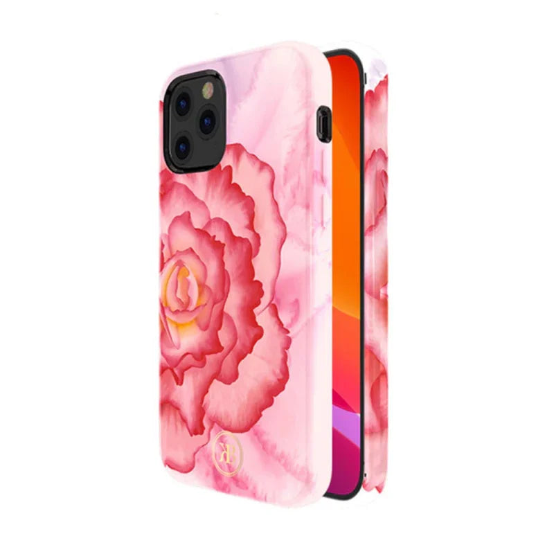 iPhone 12 Pro Max Kingxbar Peony Flower Case - Pink