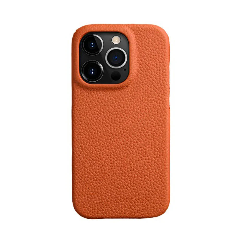 Melkco iPhone 15 Pro Premium Leather Magsafe Cover - Orange